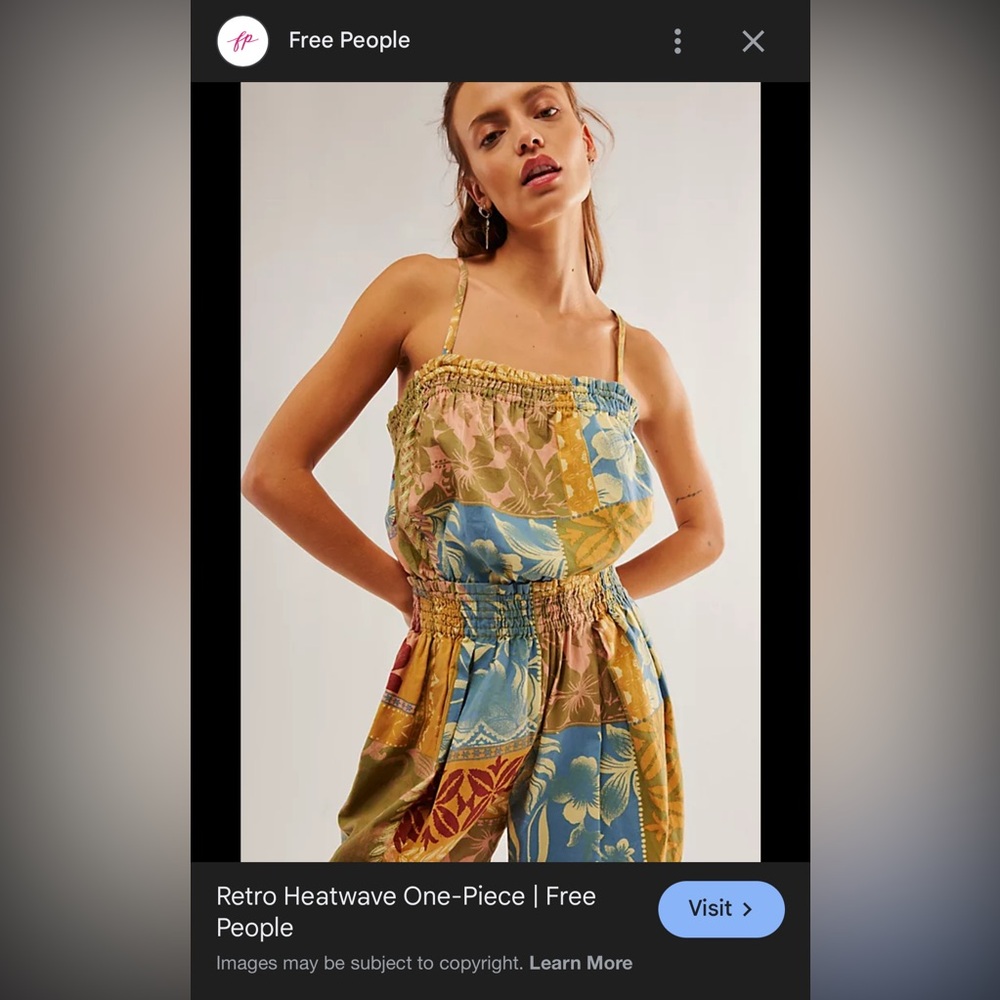 NWT Free People Desert Retro Heatwave Jumpsuit